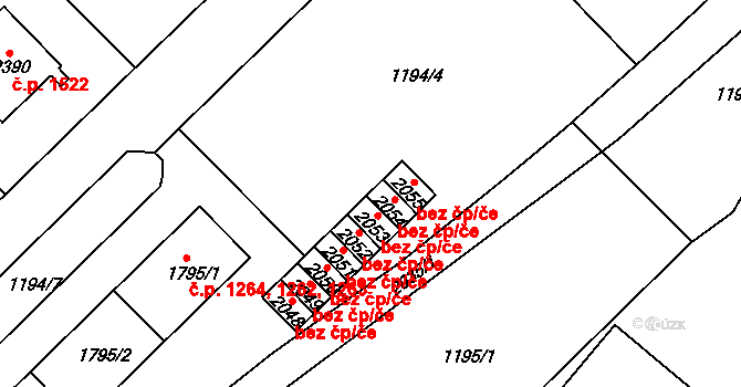 Čáslav 44022255 na parcele st. 2054 v KÚ Čáslav, Katastrální mapa