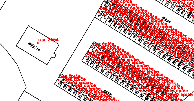 Plzeň 46302255 na parcele st. 665/46 v KÚ Plzeň, Katastrální mapa