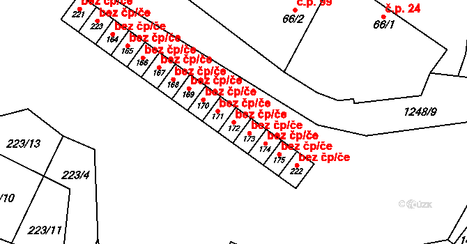 Střelice 47488255 na parcele st. 172 v KÚ Střelice u Jevišovic, Katastrální mapa
