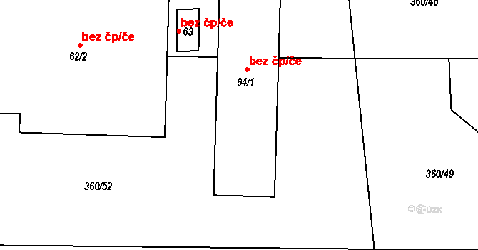 Řepníky 38054256 na parcele st. 64/1 v KÚ Popovec u Řepníků, Katastrální mapa