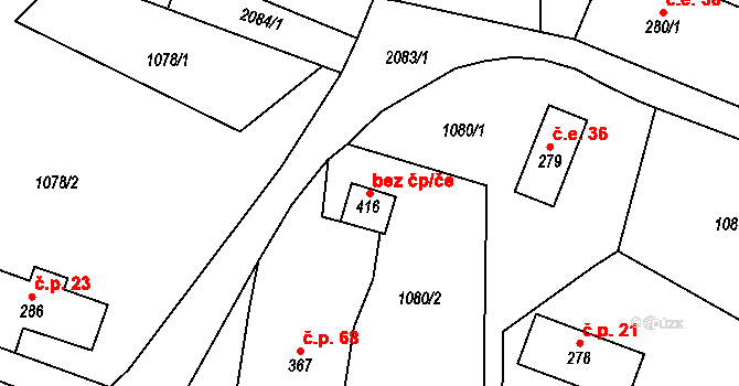 Rynoltice 40848256 na parcele st. 416 v KÚ Polesí u Rynoltic, Katastrální mapa