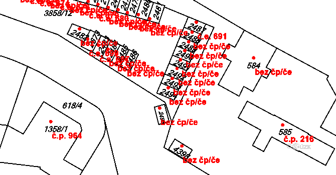 Rakovník 44430256 na parcele st. 2494 v KÚ Rakovník, Katastrální mapa