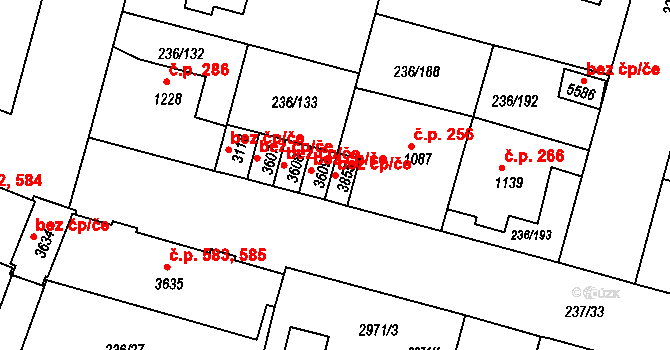 Trutnov 48538256 na parcele st. 3855 v KÚ Trutnov, Katastrální mapa