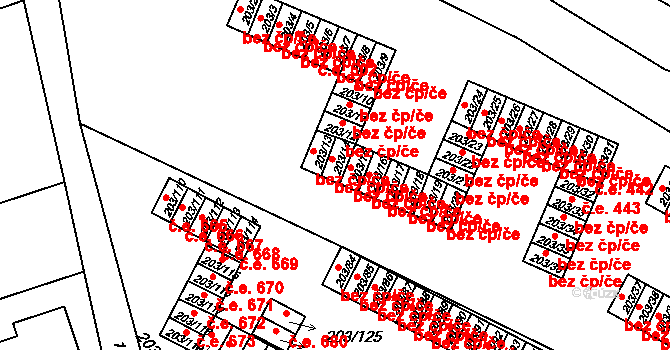 Tachov 49985256 na parcele st. 203/14 v KÚ Tachov, Katastrální mapa