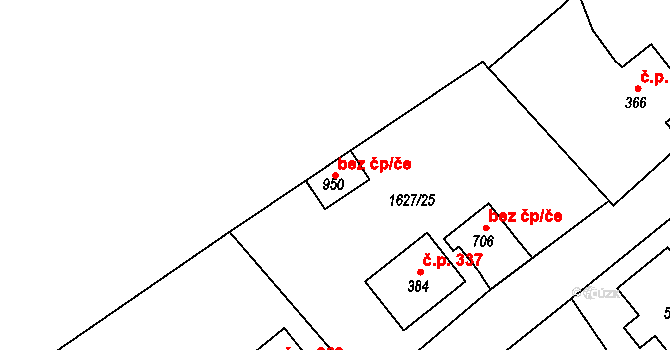Křižanov 99112256 na parcele st. 950 v KÚ Křižanov, Katastrální mapa