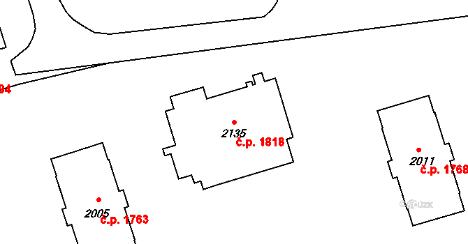 Šumperk 1818 na parcele st. 2135 v KÚ Šumperk, Katastrální mapa