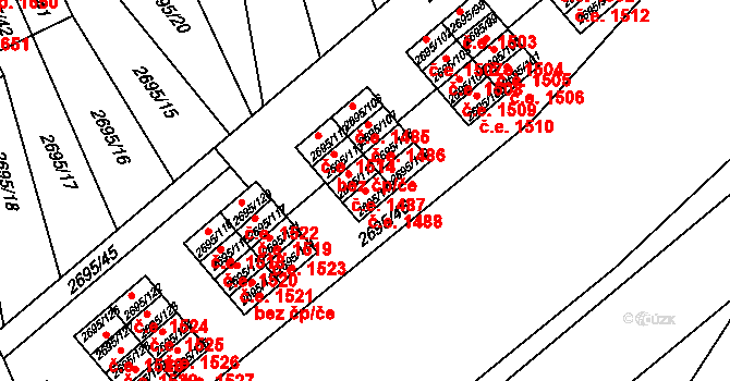 Pelhřimov 1488 na parcele st. 2695/113 v KÚ Pelhřimov, Katastrální mapa