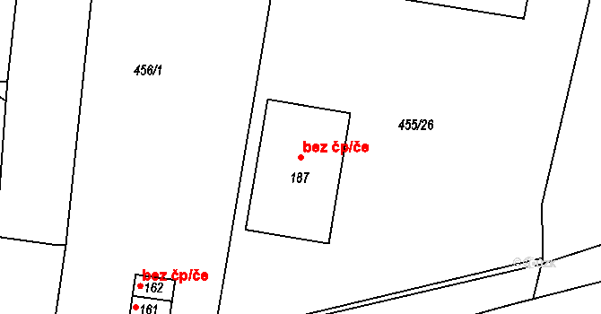 Jaroměřice nad Rokytnou 40075257 na parcele st. 187 v KÚ Příložany, Katastrální mapa