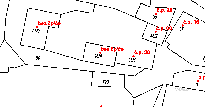 Koněprusy 47042257 na parcele st. 38/4 v KÚ Koněprusy, Katastrální mapa