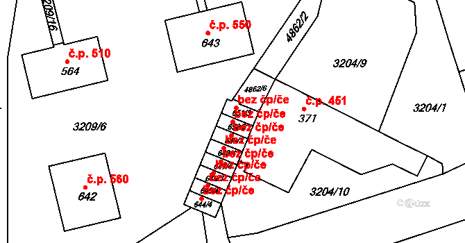Boršice 47059257 na parcele st. 650/3 v KÚ Boršice u Buchlovic, Katastrální mapa