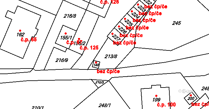 Horní Pěna 47887257 na parcele st. 140 v KÚ Horní Pěna, Katastrální mapa