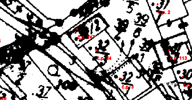 Velichov 84 na parcele st. 32/3 v KÚ Velichov, Katastrální mapa