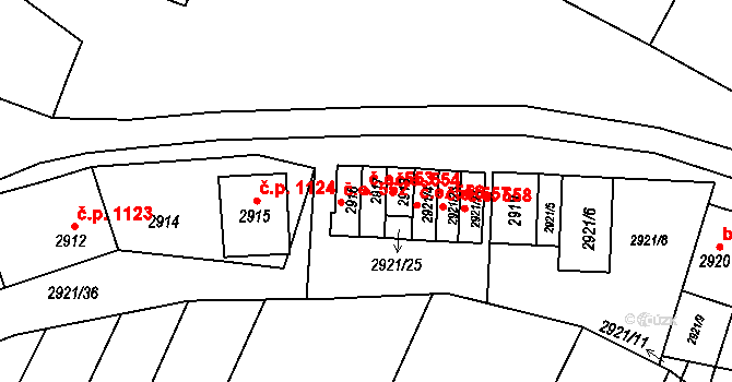 Rakšice 553, Moravský Krumlov na parcele st. 2917 v KÚ Moravský Krumlov, Katastrální mapa