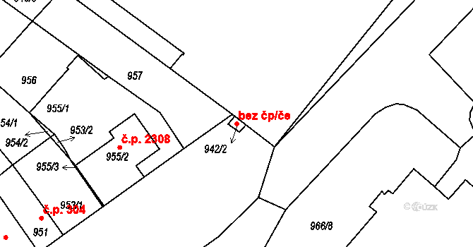 Pelhřimov 42155258 na parcele st. 942/2 v KÚ Pelhřimov, Katastrální mapa
