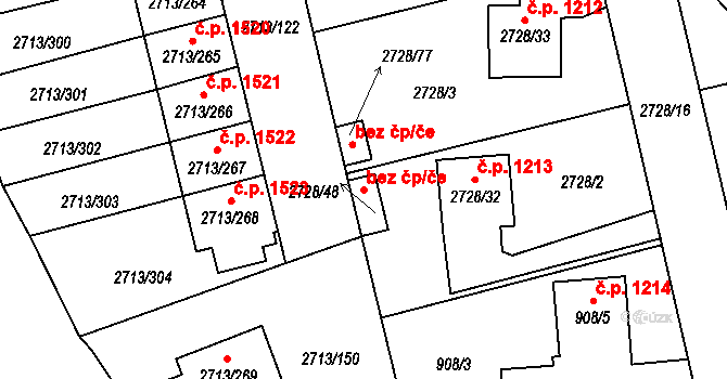 Pelhřimov 42740258 na parcele st. 2728/48 v KÚ Pelhřimov, Katastrální mapa