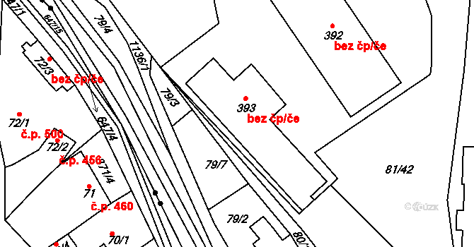 Chvalčov 47583258 na parcele st. 393 v KÚ Chvalčov, Katastrální mapa