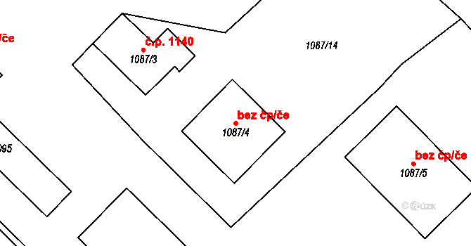 Chodov 42175259 na parcele st. 1087/4 v KÚ Dolní Chodov, Katastrální mapa