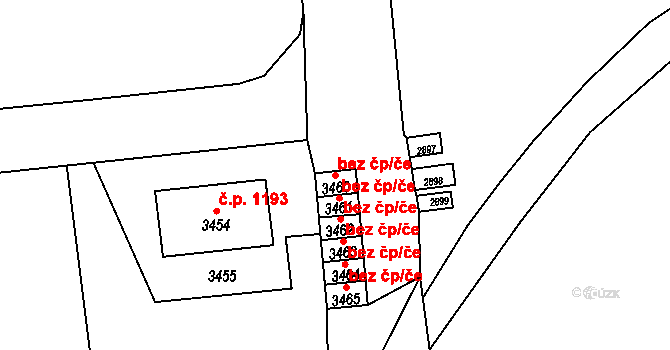 Krnov 45630259 na parcele st. 3460 v KÚ Krnov-Horní Předměstí, Katastrální mapa