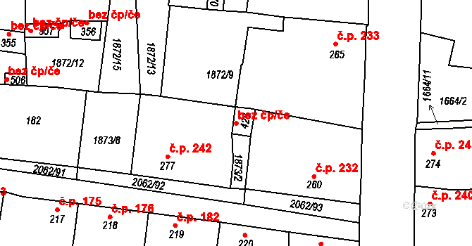 Merklín 46220259 na parcele st. 428 v KÚ Merklín u Přeštic, Katastrální mapa