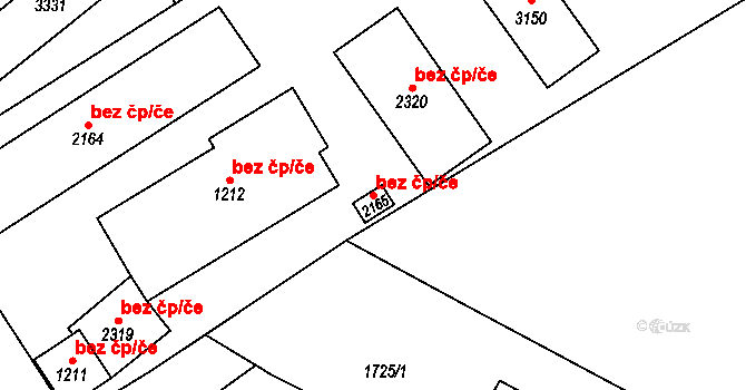 Litomyšl 46405259 na parcele st. 2165 v KÚ Litomyšl, Katastrální mapa