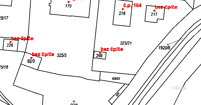Jesenice 88908259 na parcele st. 269 v KÚ Jesenice u Sedlčan, Katastrální mapa