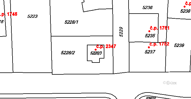 Pod Bezručovým vrchem 2347, Krnov na parcele st. 5228/3 v KÚ Krnov-Horní Předměstí, Katastrální mapa