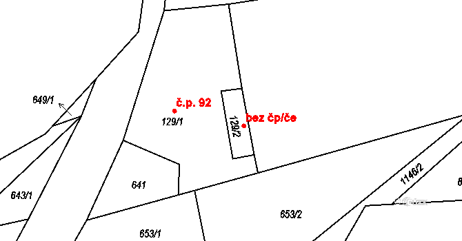 Bohdíkov 43821260 na parcele st. 129/2 v KÚ Dolní Bohdíkov, Katastrální mapa