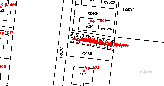 Nové Strašecí 44434260 na parcele st. 1669 v KÚ Nové Strašecí, Katastrální mapa