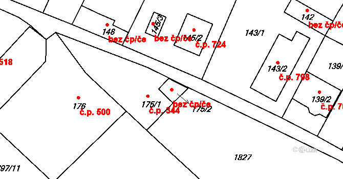 Lednice 47084260 na parcele st. 175/2 v KÚ Lednice na Moravě, Katastrální mapa