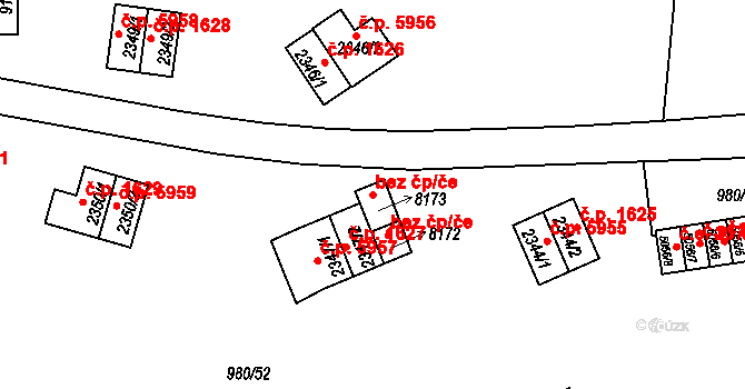 Zlín 47802260 na parcele st. 8173 v KÚ Zlín, Katastrální mapa