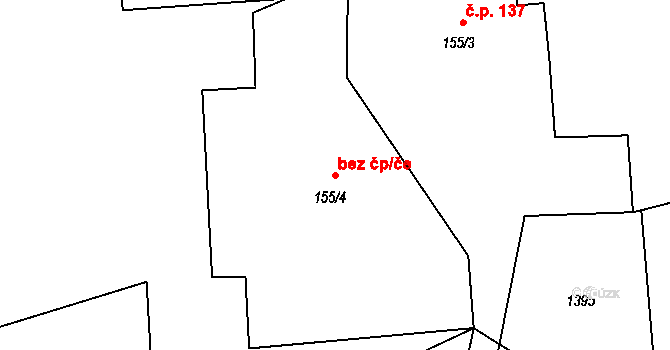Dolní Podluží 49781260 na parcele st. 155/4 v KÚ Dolní Podluží, Katastrální mapa