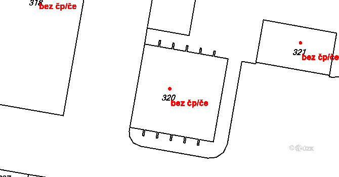 Chotoviny 50248260 na parcele st. 320 v KÚ Červené Záhoří, Katastrální mapa
