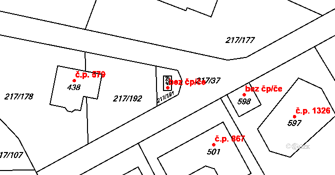Jesenice 83830260 na parcele st. 628 v KÚ Horní Jirčany, Katastrální mapa
