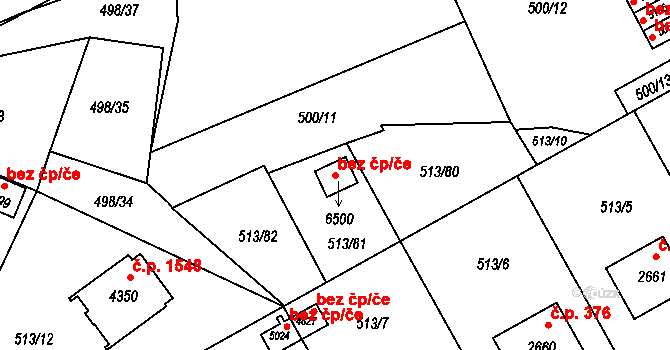 Šumperk 103760261 na parcele st. 6500 v KÚ Šumperk, Katastrální mapa