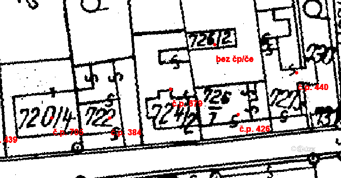 Kostelec na Hané 679 na parcele st. 724/2 v KÚ Kostelec na Hané, Katastrální mapa