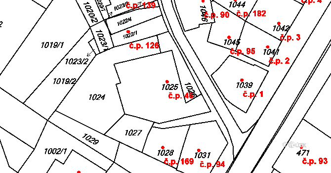 Svatobořice 46, Svatobořice-Mistřín na parcele st. 1025 v KÚ Svatobořice, Katastrální mapa