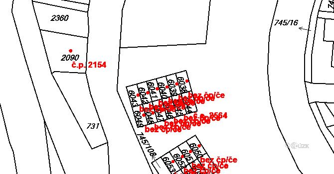 Jablonec nad Nisou 2568, Katastrální mapa