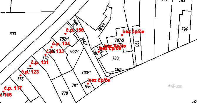 Klášterec nad Ohří 39134261 na parcele st. 786/3 v KÚ Miřetice u Klášterce nad Ohří, Katastrální mapa