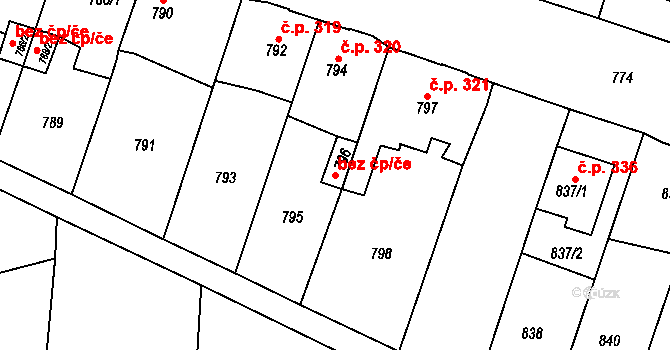 Krnov 39531261 na parcele st. 796 v KÚ Opavské Předměstí, Katastrální mapa