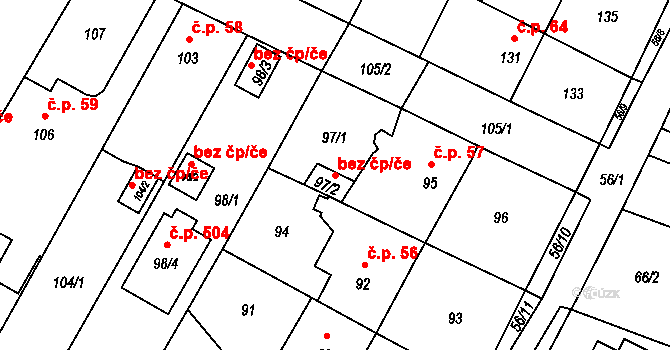Boršov nad Vltavou 42423261 na parcele st. 97/2 v KÚ Boršov nad Vltavou, Katastrální mapa