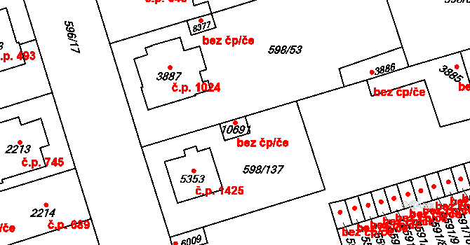 Pardubice 42576261 na parcele st. 10691 v KÚ Pardubice, Katastrální mapa