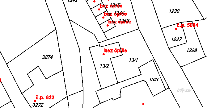 Jablonec nad Nisou 44231261 na parcele st. 13/2 v KÚ Proseč nad Nisou, Katastrální mapa