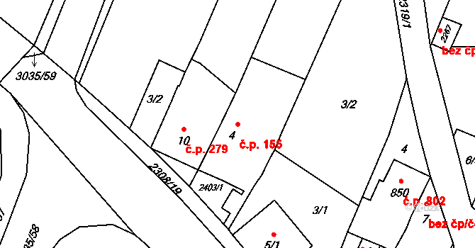 Kateřinky 155, Opava na parcele st. 4 v KÚ Kateřinky u Opavy, Katastrální mapa