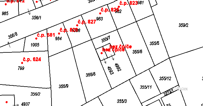 Šumperk 44943261 na parcele st. 4993 v KÚ Šumperk, Katastrální mapa