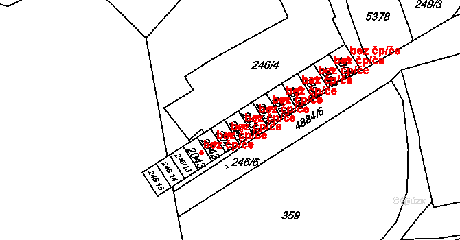 Jáchymov 45814261 na parcele st. 2040 v KÚ Jáchymov, Katastrální mapa