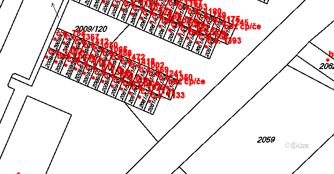 Chomutov 49251261 na parcele st. 2061/54 v KÚ Chomutov I, Katastrální mapa