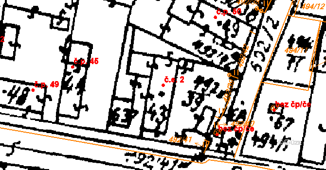 Březí 2, Žinkovy na parcele st. 43 v KÚ Březí u Žinkov, Katastrální mapa