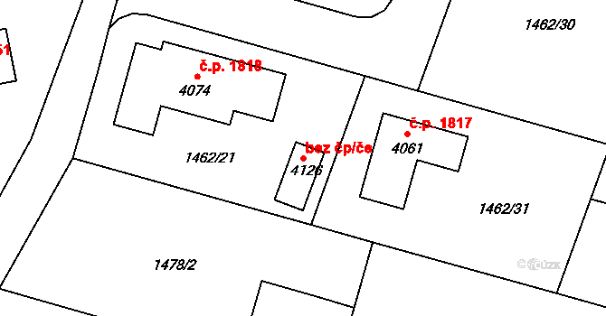 Humpolec 84301261 na parcele st. 4126 v KÚ Humpolec, Katastrální mapa