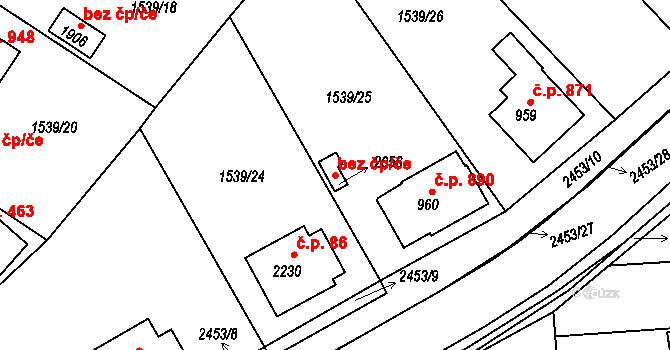 Humpolec 88713261 na parcele st. 2056 v KÚ Humpolec, Katastrální mapa