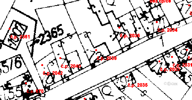 Podlusky 2038, Roudnice nad Labem na parcele st. 72 v KÚ Podlusky, Katastrální mapa